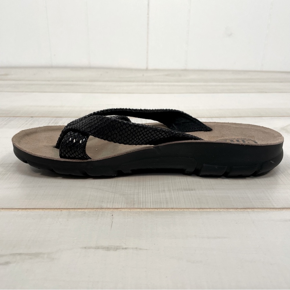 NWOB White Mountain Cliffs Black Cork Bed Manmade Sandals Sz 6 - Picture 4 of 9
